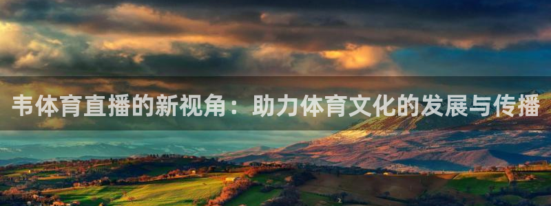 韦体育直播的新视角：助力体育文化的发展与传播